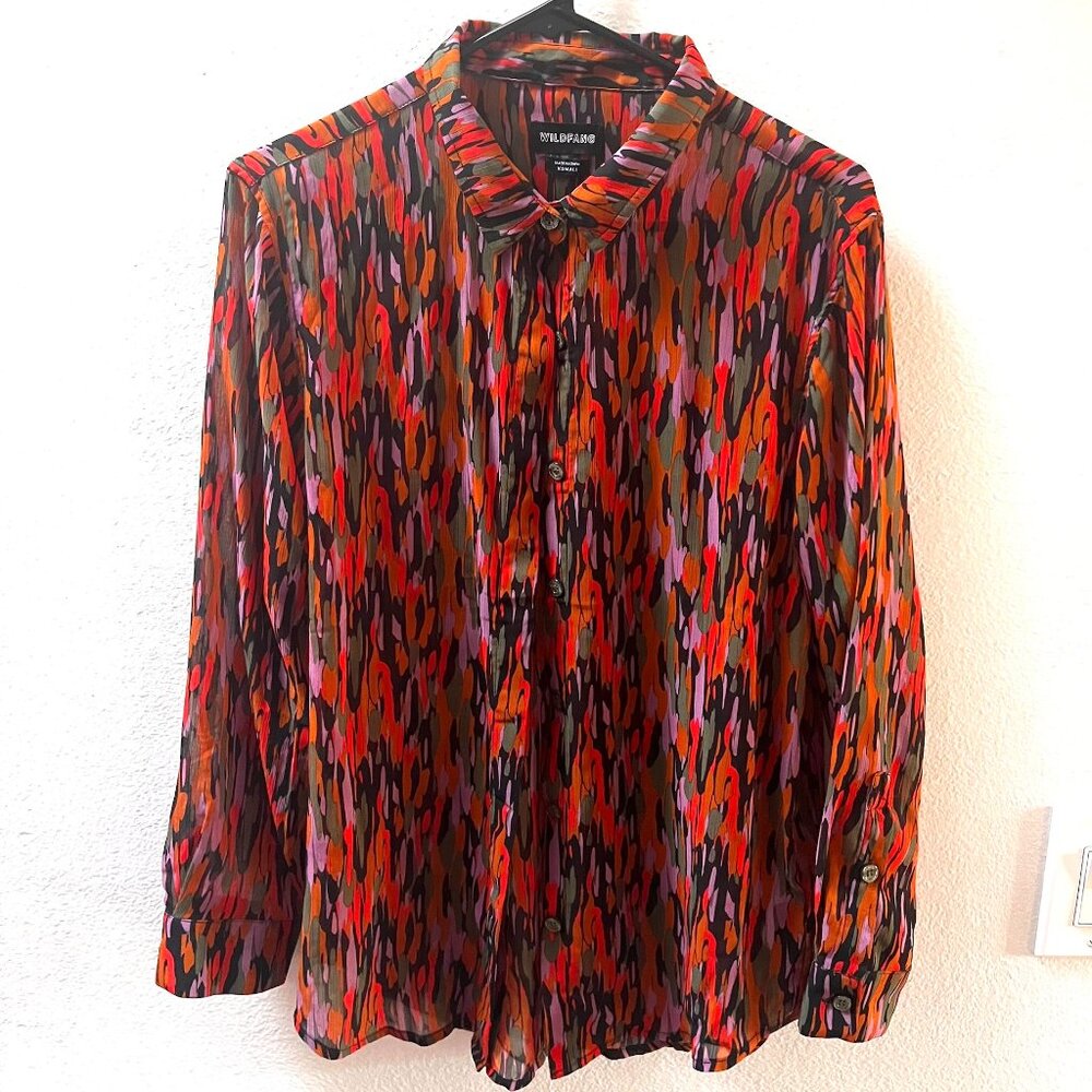 Wildfang - The Empower Sheer Long Sleeve Button Up